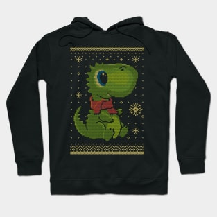 Christmas baby T-rex - ugly sweater Hoodie